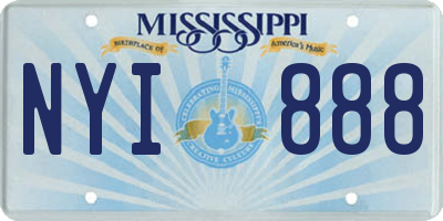 MS license plate NYI888
