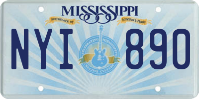 MS license plate NYI890