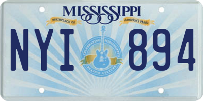 MS license plate NYI894
