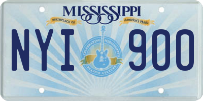 MS license plate NYI900
