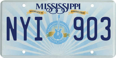 MS license plate NYI903