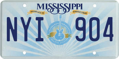 MS license plate NYI904