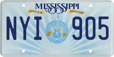 MS license plate NYI905