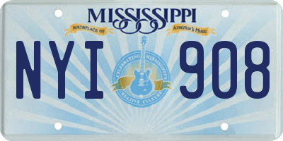 MS license plate NYI908