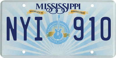 MS license plate NYI910