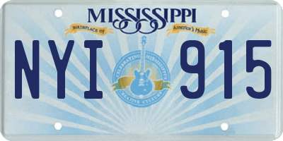 MS license plate NYI915
