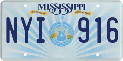 MS license plate NYI916