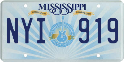 MS license plate NYI919
