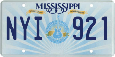 MS license plate NYI921