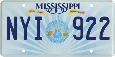 MS license plate NYI922
