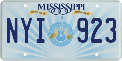 MS license plate NYI923