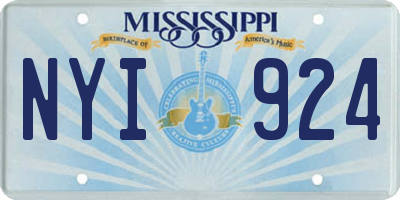 MS license plate NYI924