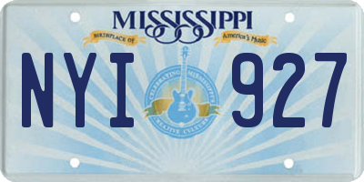 MS license plate NYI927