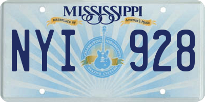 MS license plate NYI928