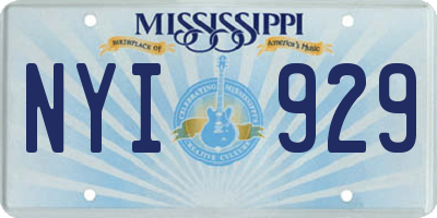 MS license plate NYI929