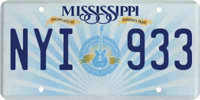MS license plate NYI933