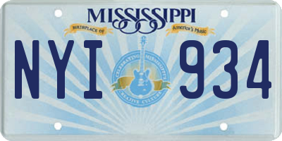 MS license plate NYI934