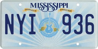 MS license plate NYI936