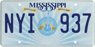 MS license plate NYI937