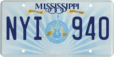 MS license plate NYI940