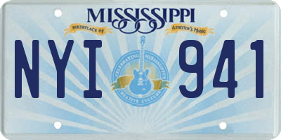 MS license plate NYI941
