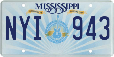 MS license plate NYI943