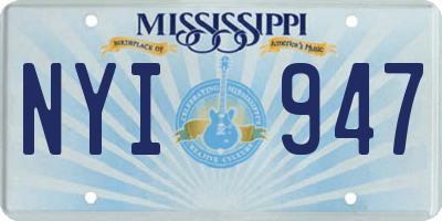 MS license plate NYI947