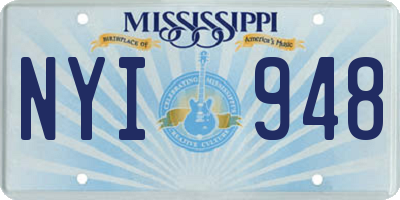 MS license plate NYI948