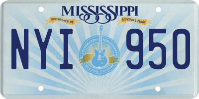 MS license plate NYI950