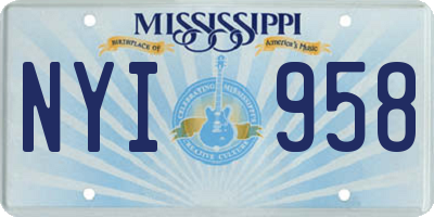 MS license plate NYI958