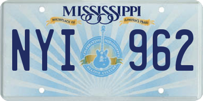 MS license plate NYI962
