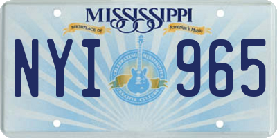 MS license plate NYI965