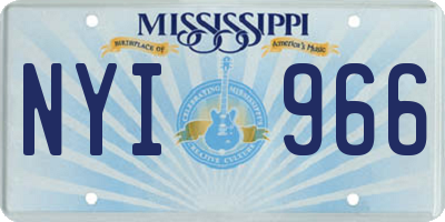 MS license plate NYI966