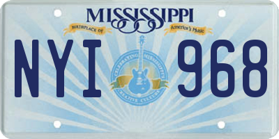 MS license plate NYI968
