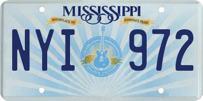 MS license plate NYI972