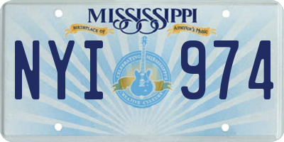 MS license plate NYI974