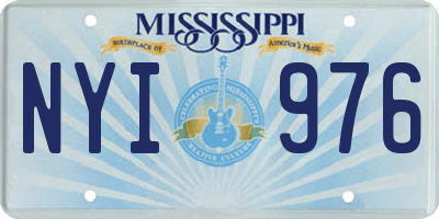 MS license plate NYI976