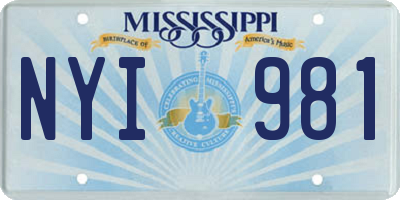MS license plate NYI981
