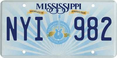 MS license plate NYI982