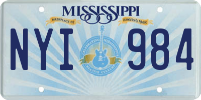 MS license plate NYI984