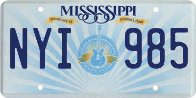 MS license plate NYI985