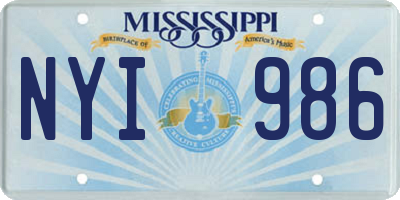 MS license plate NYI986