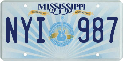 MS license plate NYI987