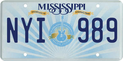 MS license plate NYI989