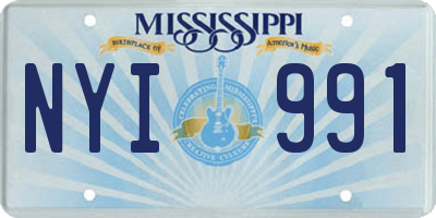 MS license plate NYI991