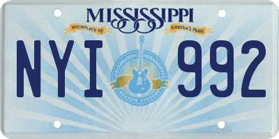 MS license plate NYI992