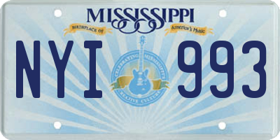 MS license plate NYI993