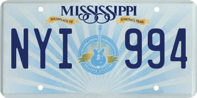 MS license plate NYI994