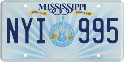 MS license plate NYI995
