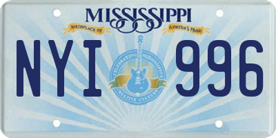 MS license plate NYI996
